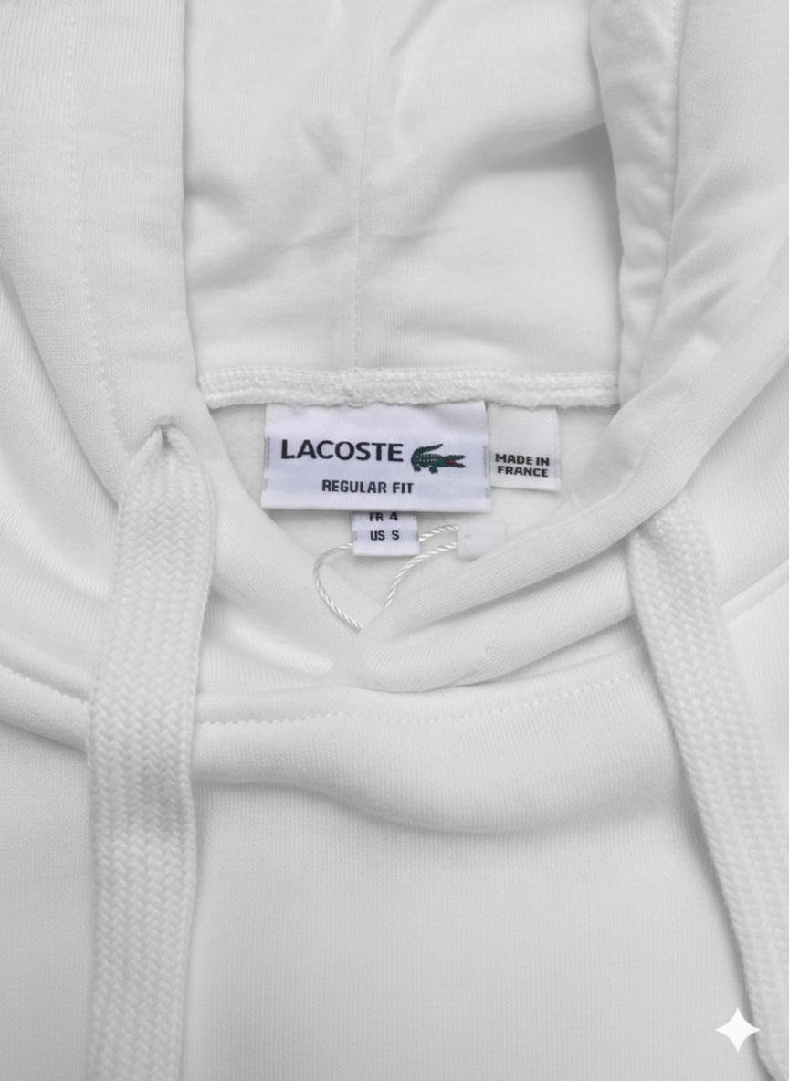 Poleron Lacoste Canguro Blanco
