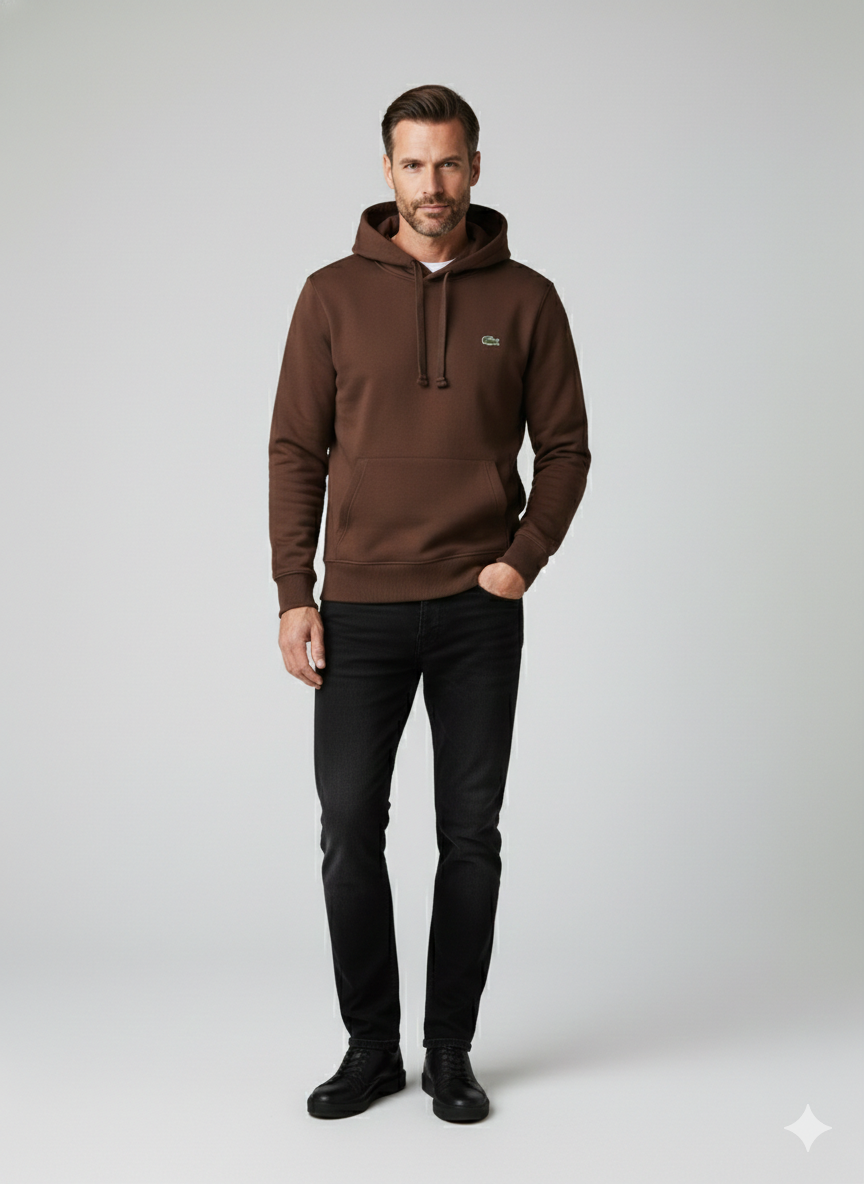 Poleron Lacoste Canguro Cafe