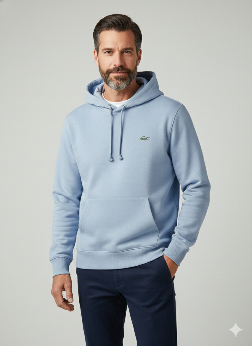 Poleron Lacoste Azul Pastel